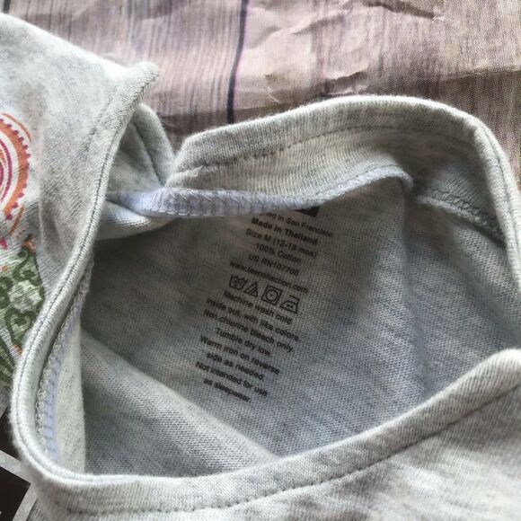 Tea Collection Girls Top Size 12-18 Months Catalonia Perico Mosaic Bird Knit NEW - Picture 5 of 8